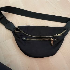 Black with Gold Hardware Fanny Pack